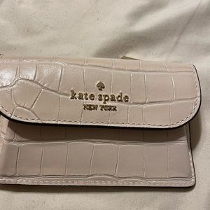 NWT New Kate Spade Croc Embossed small card holder